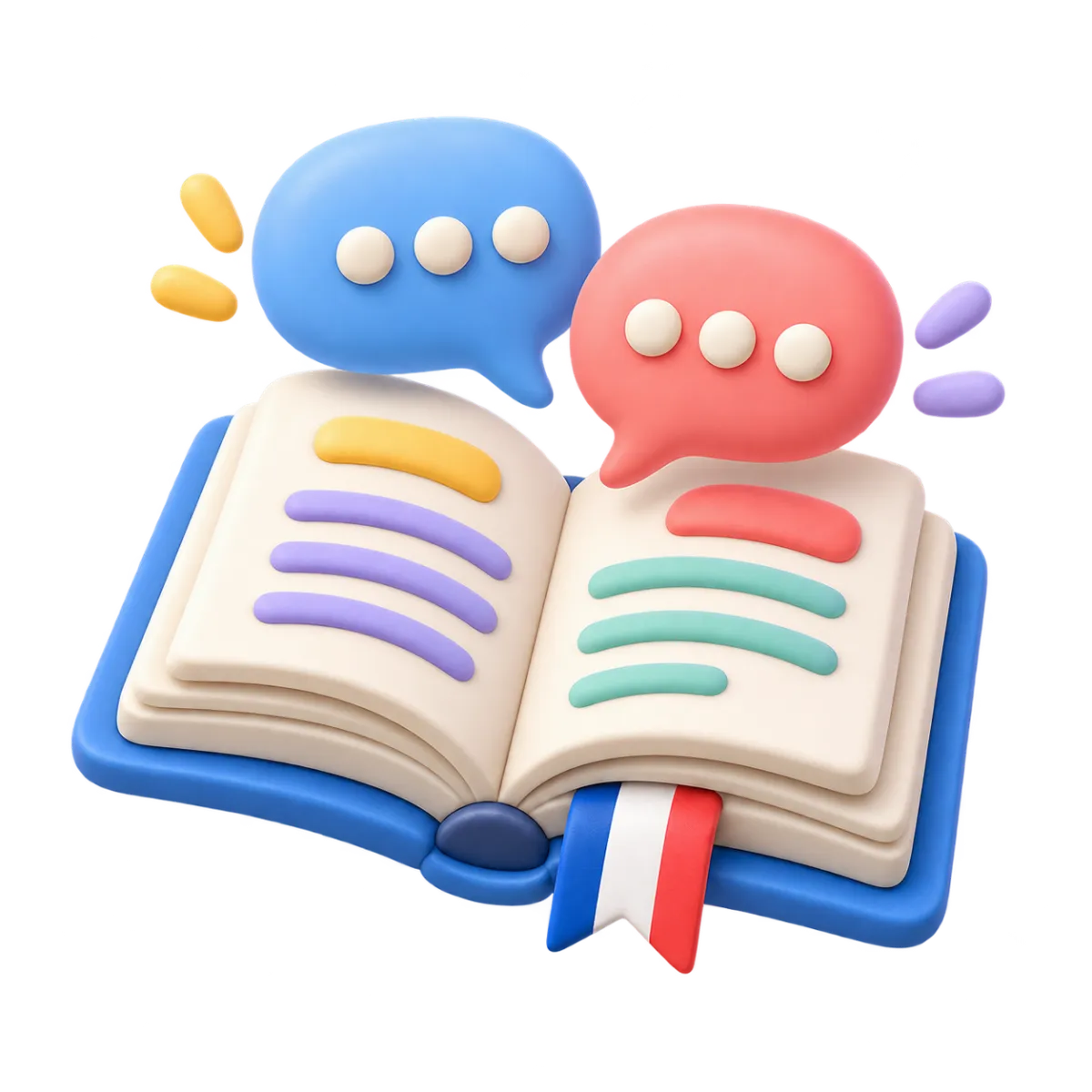 Ilustración clay de francés