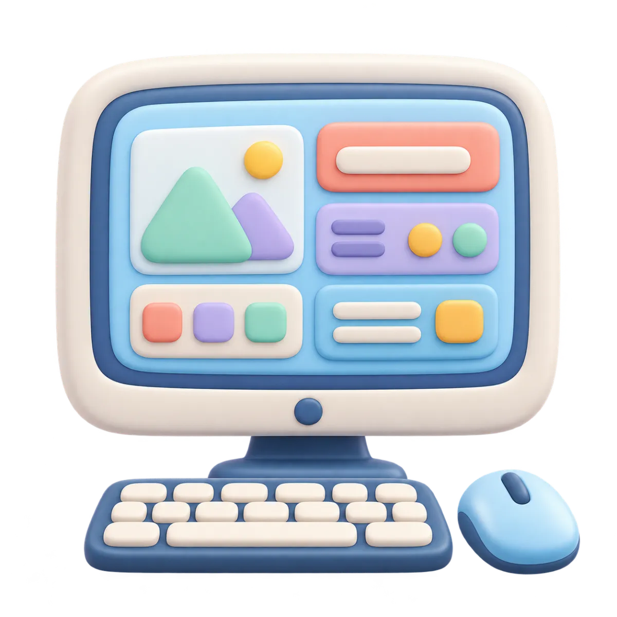 Ilustración clay de informática