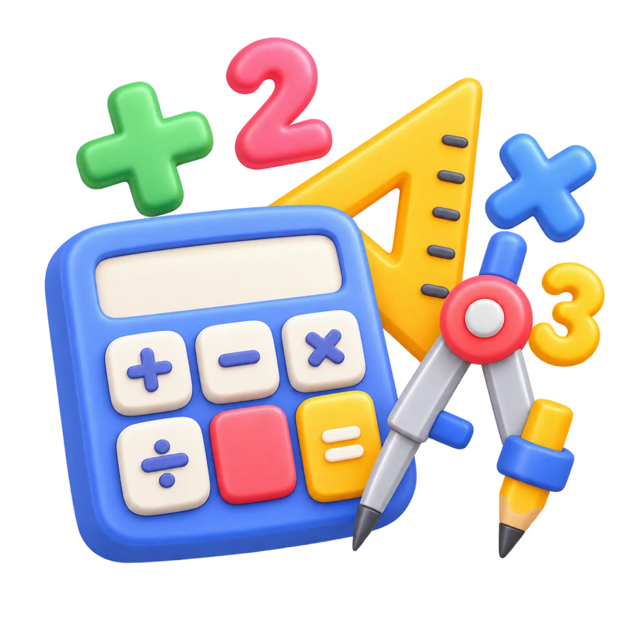 Ilustración clay de matemática